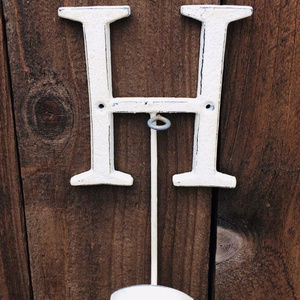 Shabby Chic Cast Iron "H" Hook